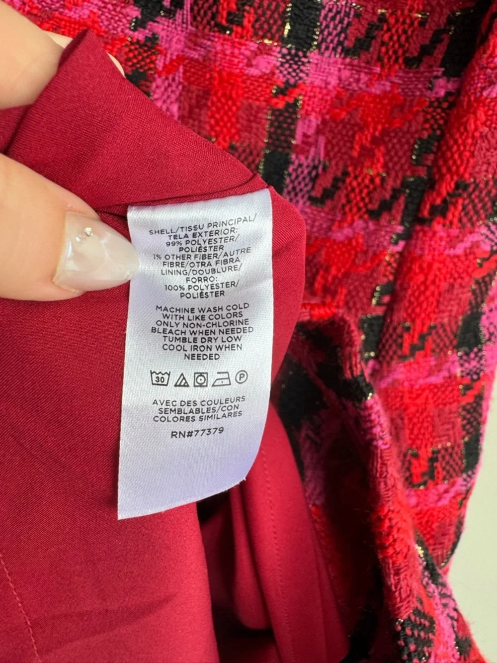 NWT Ann Taylor pink and black tweed dress and Blazer set size 0 petite - Picture 9 of 16